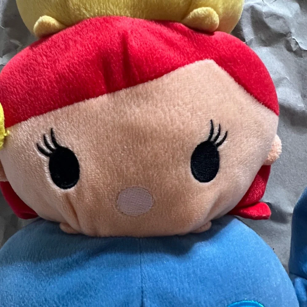 Disney Tsum Tsum Stackable Plush Pillow Pooh Ariel Stitch Blue Red Yellow Kawaii